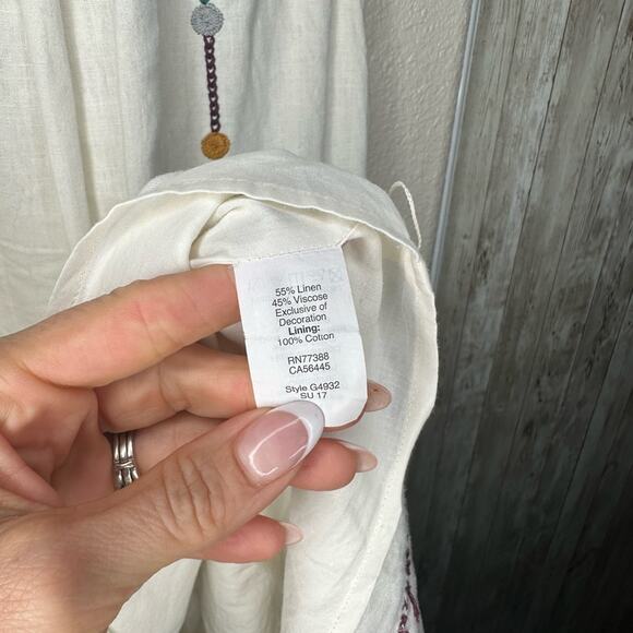 Madewell White Ivory Embroidered Shift Dress (Large) - Picture 8 of 8
